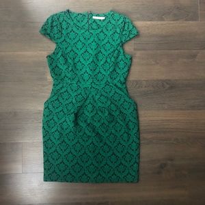 Vintage - Inspired Green Dress with Pockets